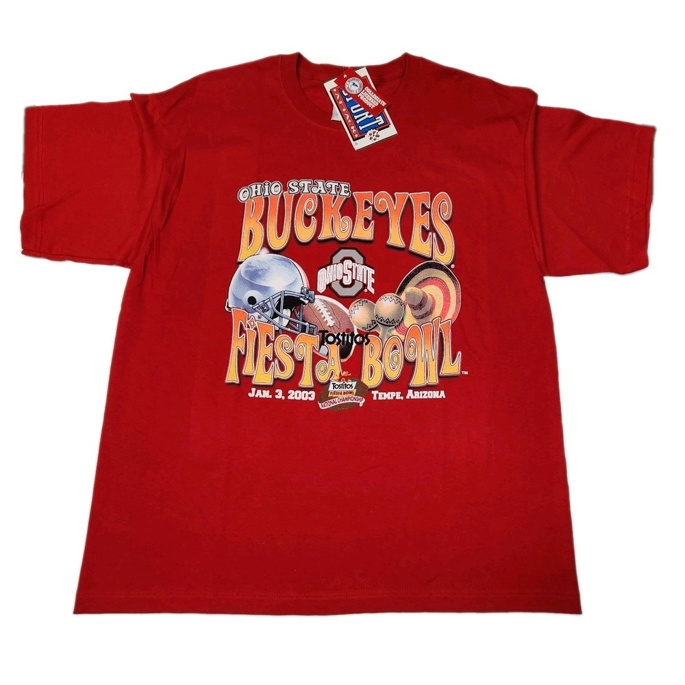 Vintage Ohio State Buckeyes Fiesta Bowl 2003 National Champions T Shirt XL NWT